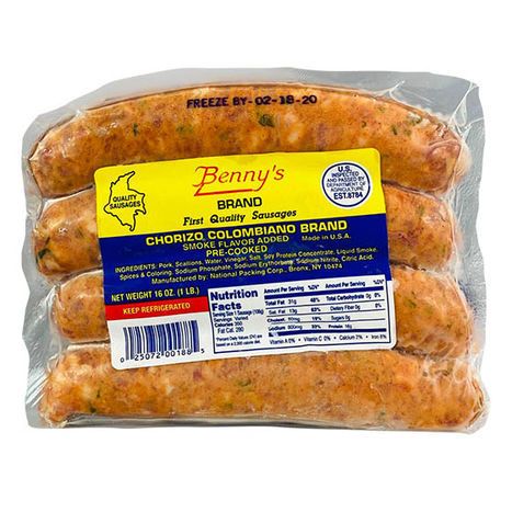 Chorizo antioqueño Bennys