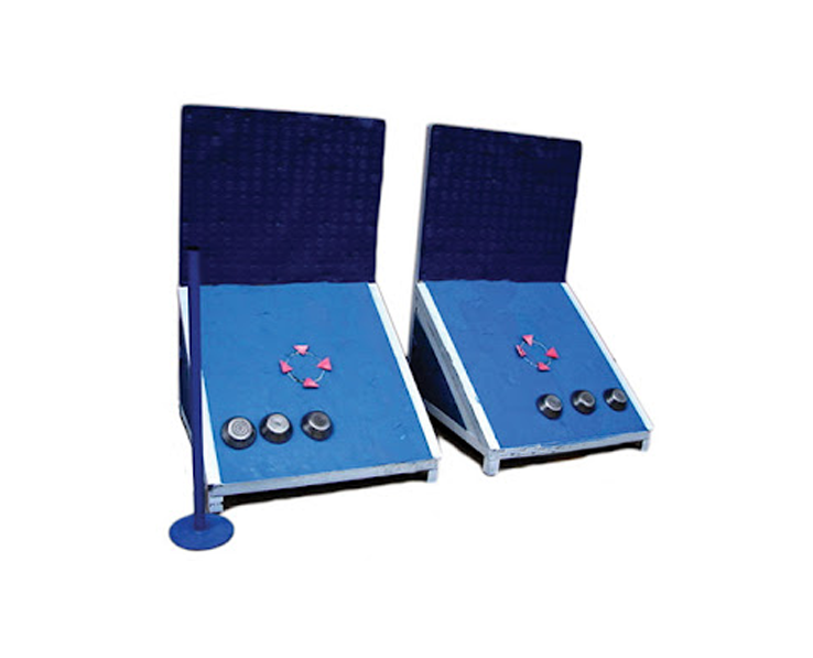 canchas mini tejo (2 canchas+4 tejos+ 1 pisador)