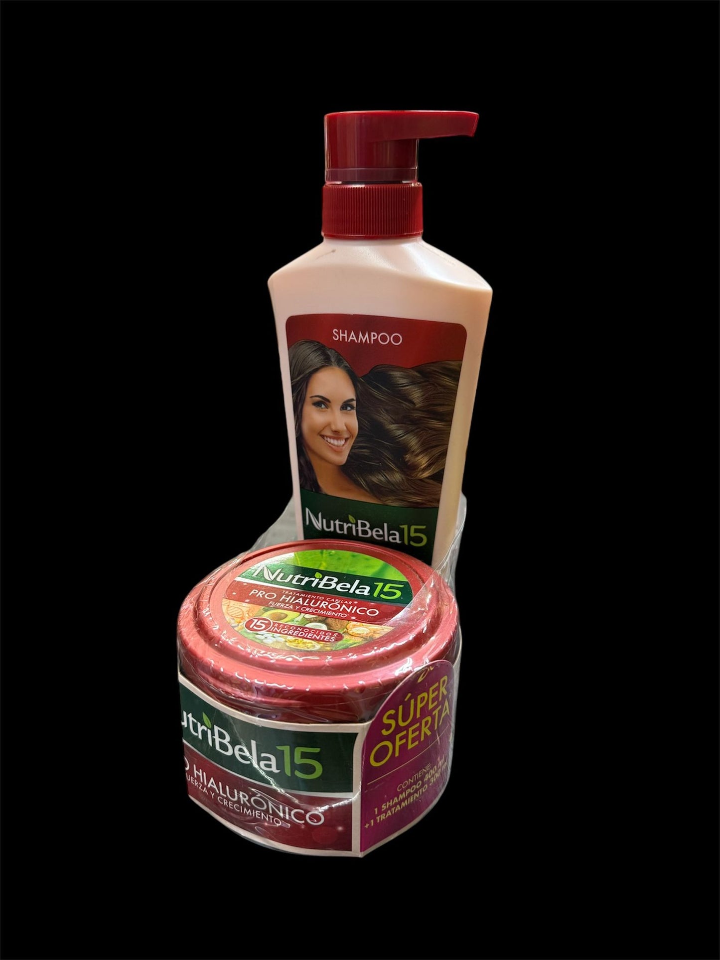 Nutribela kit shampoo 400ml + tratamiento 300ml Fuerza y crecimiento