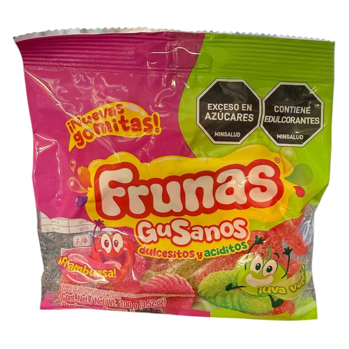 Frunas gomitas aros-gusanitos (frambuesa)