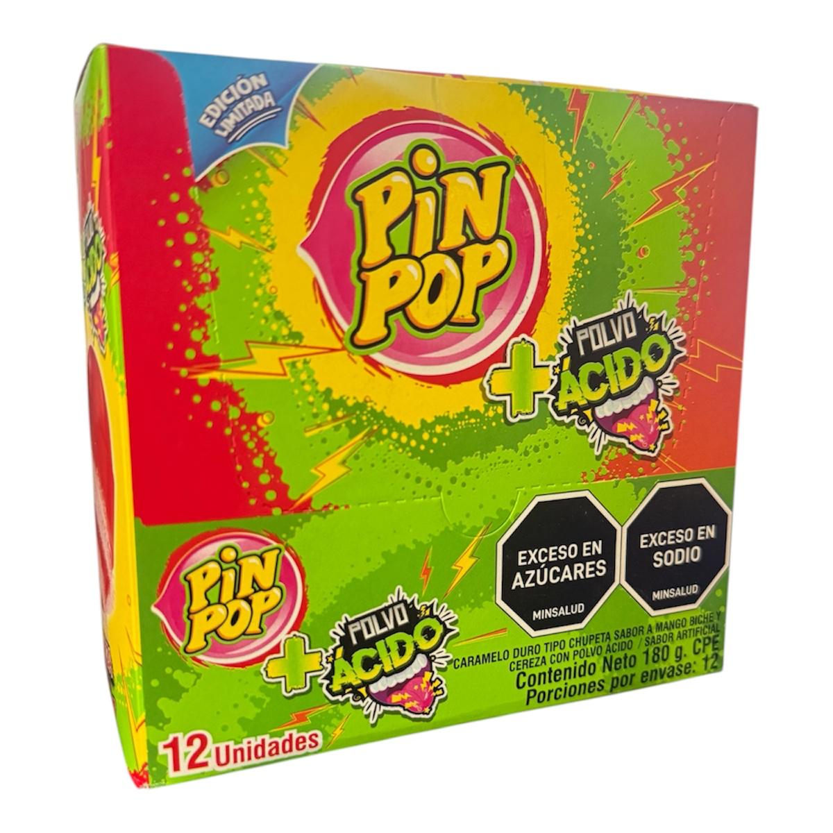 Pin pop polvo acido 180gr X 12U
