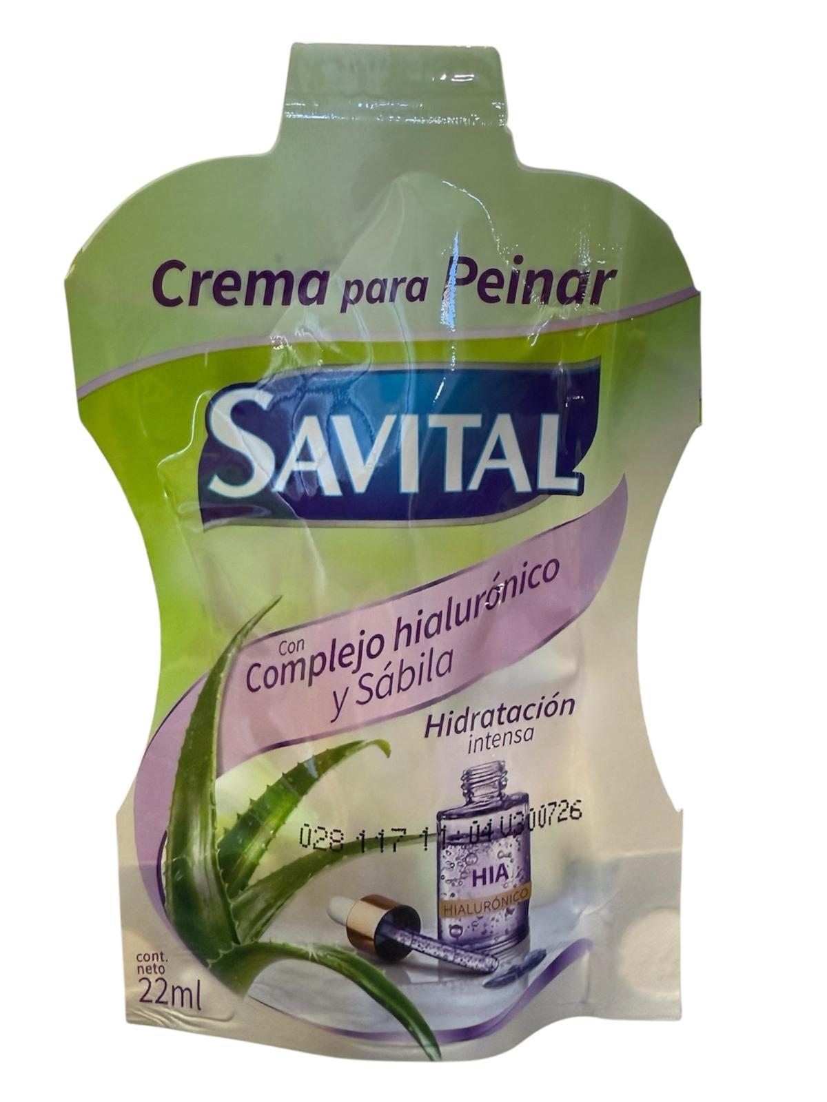 Crema para peinar savital sachet hialuronico