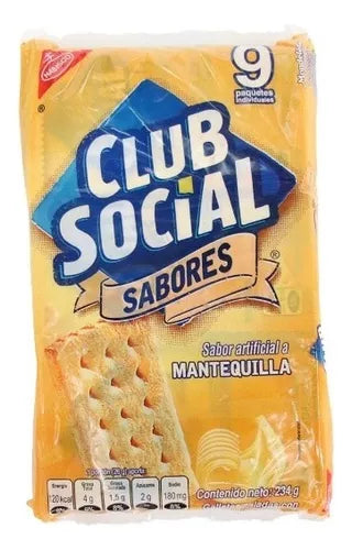 Galleta club social mantequilla 234gr X 9U