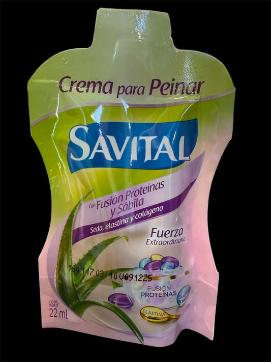 Crema para peinar savital sachet proteina