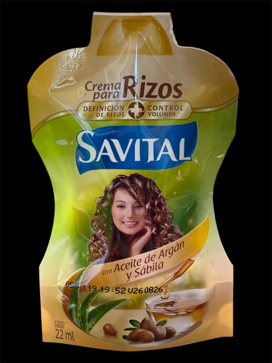Crema para peinar savital sachet argan rizo