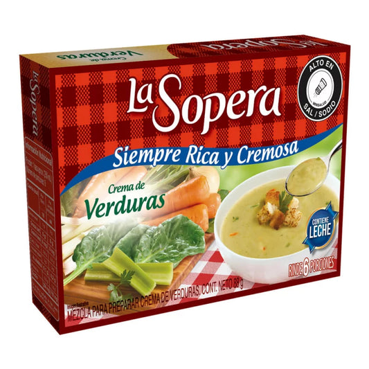 Sopera crema de pollo con verduras