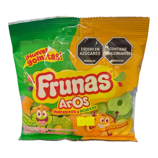 Frunas gomitas aros-gusanitos (manzana-verde)