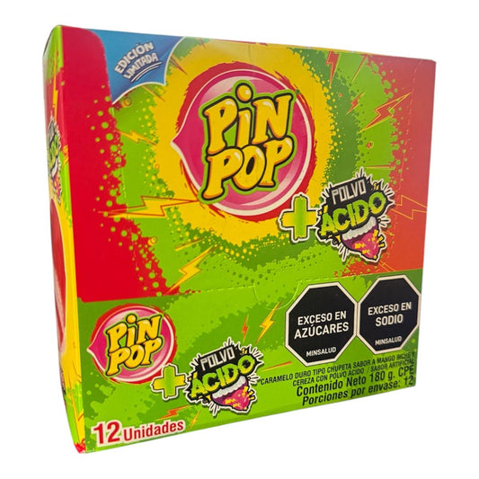 Pin pop polvo acido 180gr X 12U