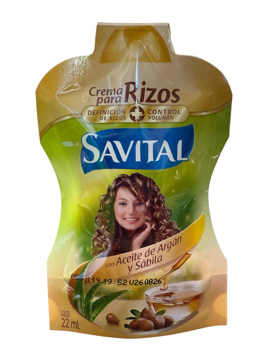Crema para peinar savital sachet argan rizo